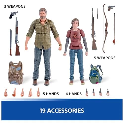 PlayStation The Last of Us Joel & Ellie 6" Deluxe Figure 2-Pack | Collectible Action Figures with 30+ Articulation Points thumbnail 5