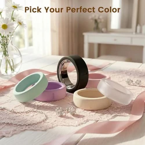 BandSmith Silicone Ring Cover for Oura Ring Gen 3/4 - Size M (Black+Transparent) | Protects Smart Ring During Activities thumbnail 7