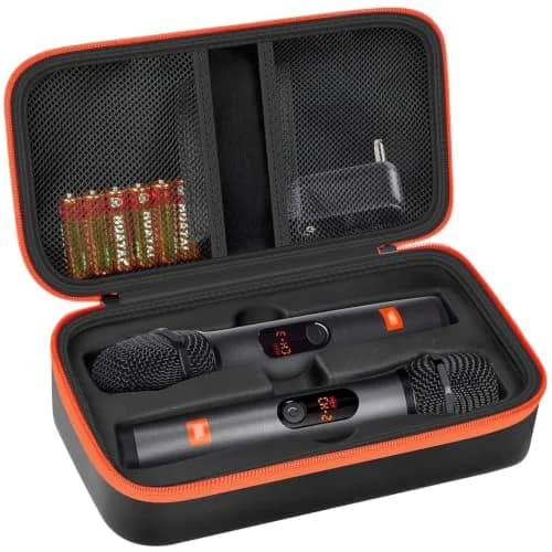 Againmore Dual Microphone Case for JBL PartyBox Wireless Mics, 11 x 6 x 3.25 inches | Precision Fit for Secure Transport thumbnail 1