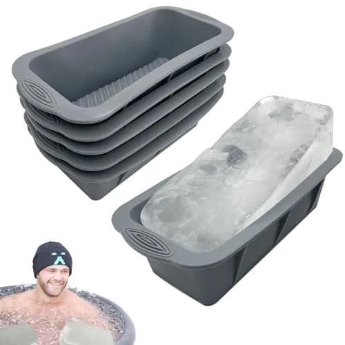 YINOWON Extra Large Silicone Ice Block Mold 8.5 x 4.5 x 2.5 inches | Large Ice Cubes for Cold Plunge & Bath thumbnail 1
