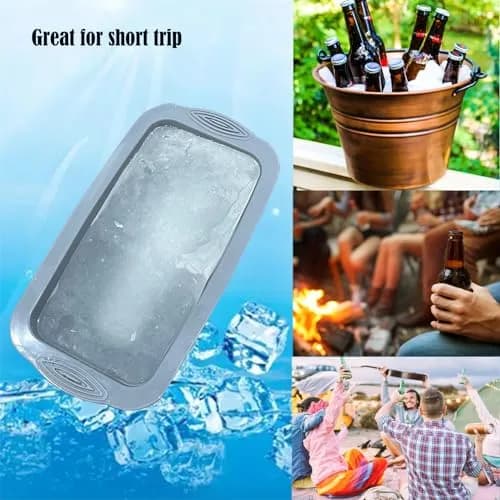 YINOWON Extra Large Silicone Ice Block Mold 8.5 x 4.5 x 2.5 inches | Large Ice Cubes for Cold Plunge & Bath thumbnail 5