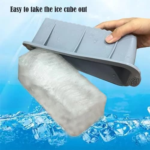 YINOWON Extra Large Silicone Ice Block Mold 8.5 x 4.5 x 2.5 inches | Large Ice Cubes for Cold Plunge & Bath thumbnail 3