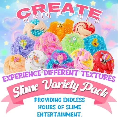 Okaybee Slime Variety Pack 8 x 100ml (800ml Total) | Non-Toxic & ASTM-Tested for Kids thumbnail 8