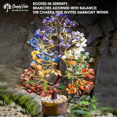 Simply Vedic 7 Chakra Healing Crystals Tree of Life | 26cm (10.2 inches) Tall thumbnail 9
