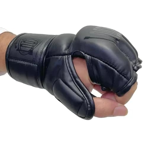 Knockout Fight Gear MMA Gloves Large | Hybrid Open Palm Design for Combat Sports thumbnail 2
