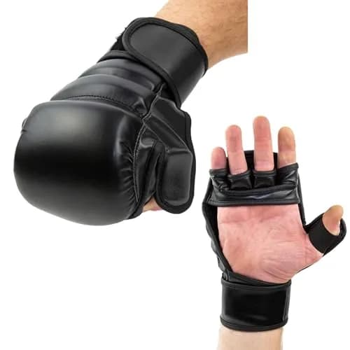 Knockout Fight Gear MMA Gloves Large-X-Large | Hybrid Open Palm, Double Wrist Support (en_US) thumbnail 1