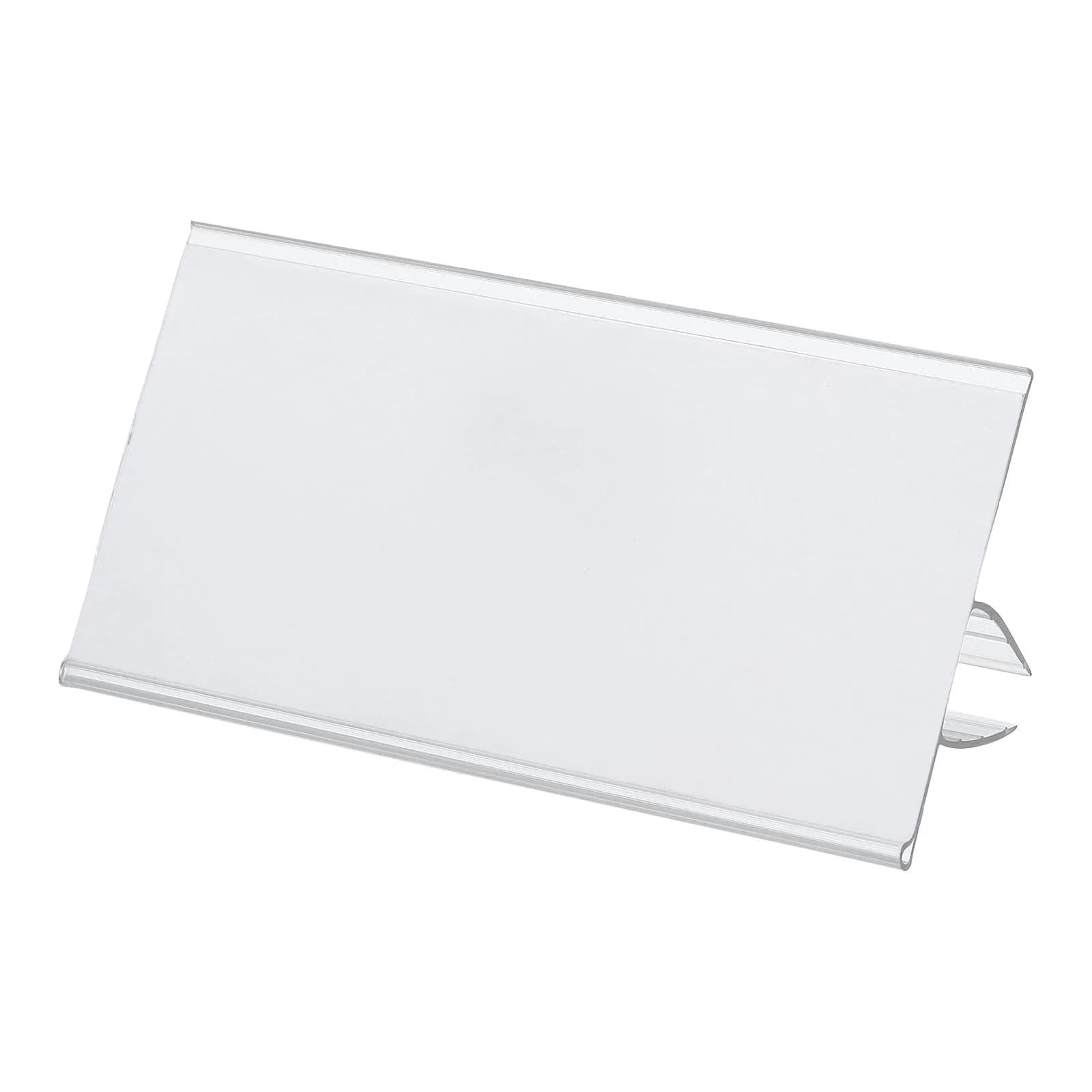PATIKIL Clear Plastic Label Holders with Blank Labels, 30 Pack, Fits 7-12mm Shelves | Retail Store Price Tag Holders - main product image