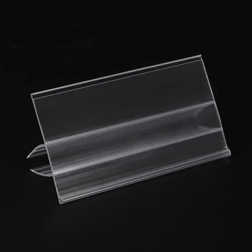 PATIKIL Clear Plastic Label Holders with Blank Labels, 30 Pack, Fits 7-12mm Shelves | Retail Store Price Tag Holders thumbnail 4
