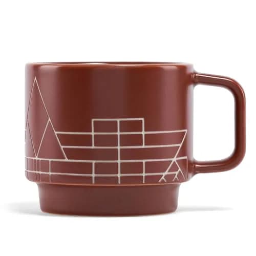 Tea Forte Terra Frank Lloyd Wright Porcelain Café Cup with Lid | 8oz Elegant Teacup for Tea Lovers thumbnail 2