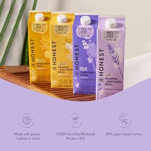 The Honest Company Shampoo Body Wash Refill Lavender Calm 946ml (32 fl oz) | Gentle Tear-Free Cleanser for Baby & Family thumbnail 4
