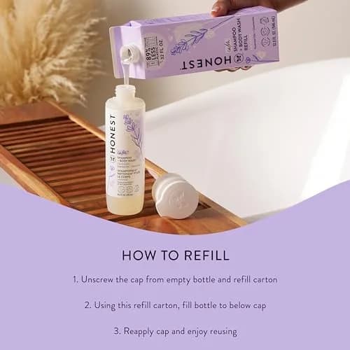 The Honest Company Shampoo Body Wash Refill Lavender Calm 946ml (32 fl oz) | Gentle Tear-Free Cleanser for Baby & Family thumbnail 6