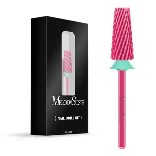 MelodySusie Professional 5 in 1 Nail Drill Bits Set, 3/32'' Carbide Tungsten, Pink Blossom | Manicure Pedicure Cuticle Gel Polishing thumbnail 1
