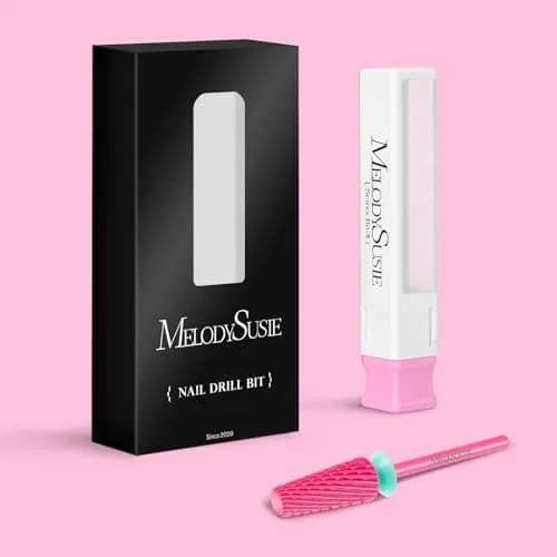 MelodySusie Professional 5 in 1 Nail Drill Bits Set, 3/32'' Carbide Tungsten, Pink Blossom | Manicure Pedicure Cuticle Gel Polishing thumbnail 7