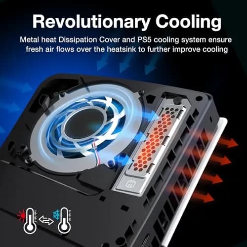 GRAUGEAR Metal Heat Dissipation Cover for PS5 Pro/Slim M.2 SSD Expansion Slot | Silver (12.6cm x 3.3cm x 0.5cm) thumbnail 7