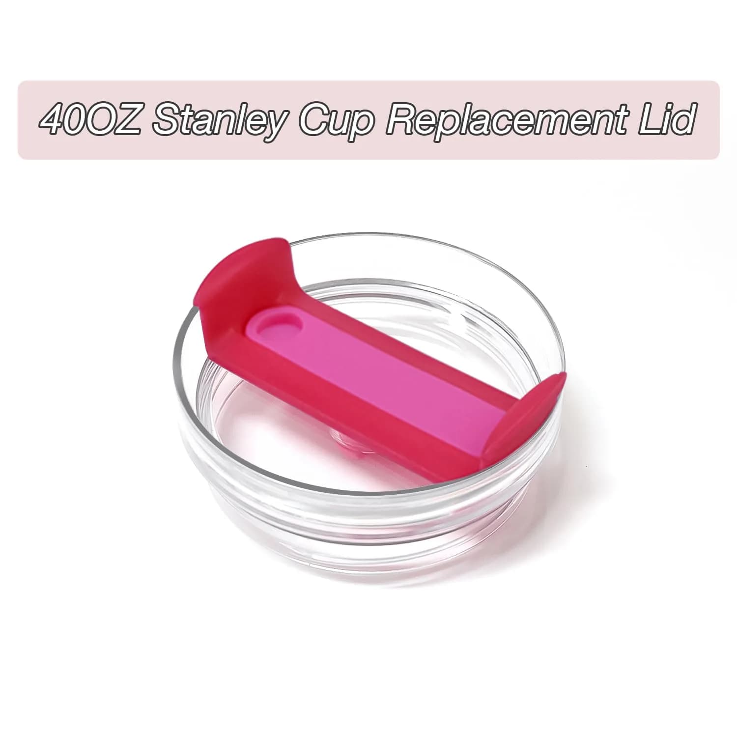 Horsdo 40oz Tumbler Lid - Rose Red Replacement Spill-Proof Cover for Stanley Quencher 2.0 - view 4