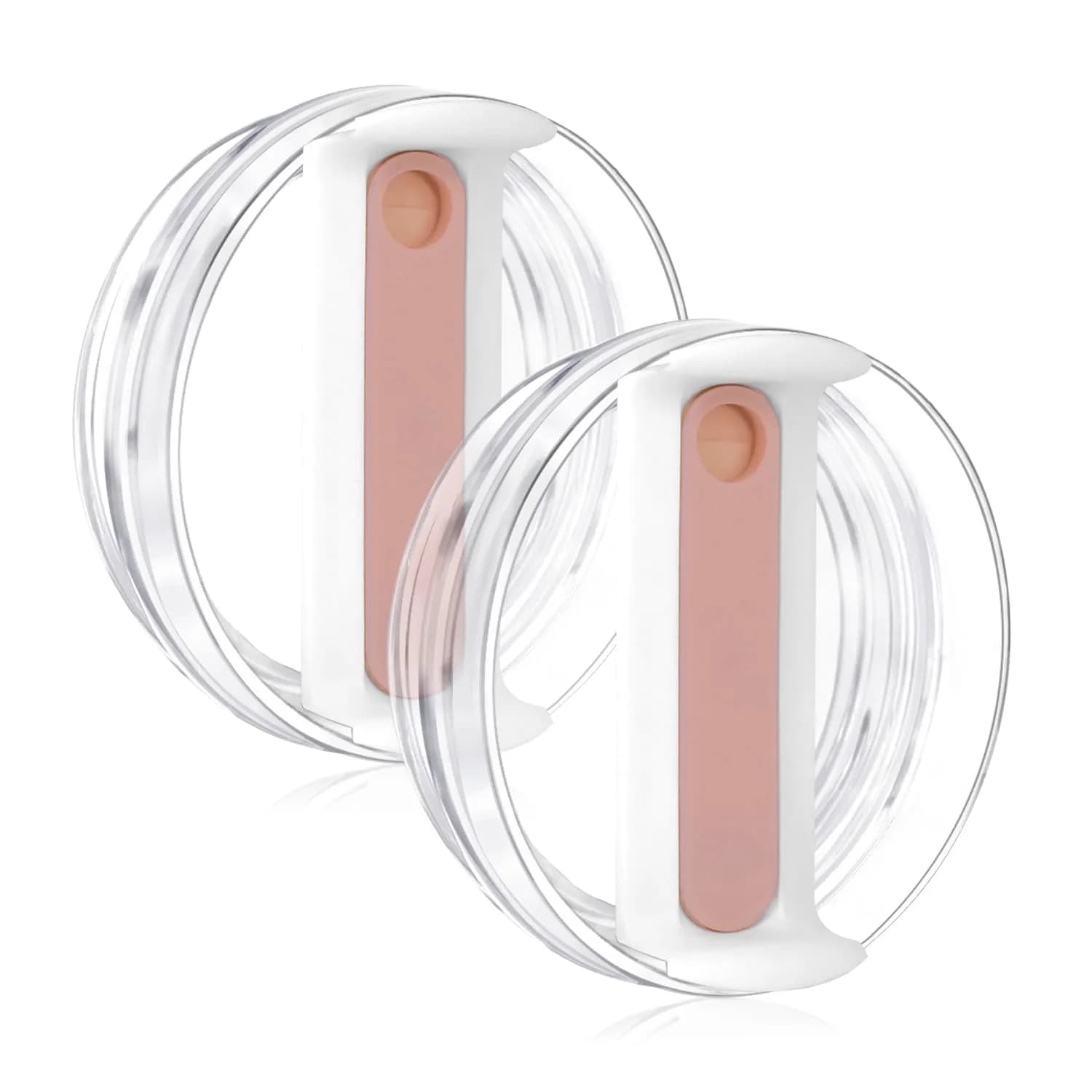 Horsdo 40oz Tumbler Lid - Clear Pink Replacement for Stanley Quencher 2.0 (2-Pack) - main product image