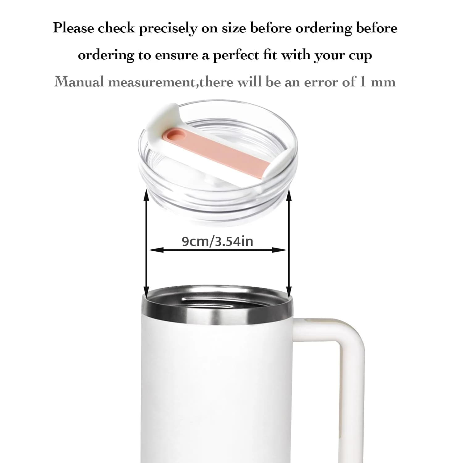 Horsdo 40oz Tumbler Lid - Clear Pink Replacement for Stanley Quencher 2.0 (2-Pack) - view 3