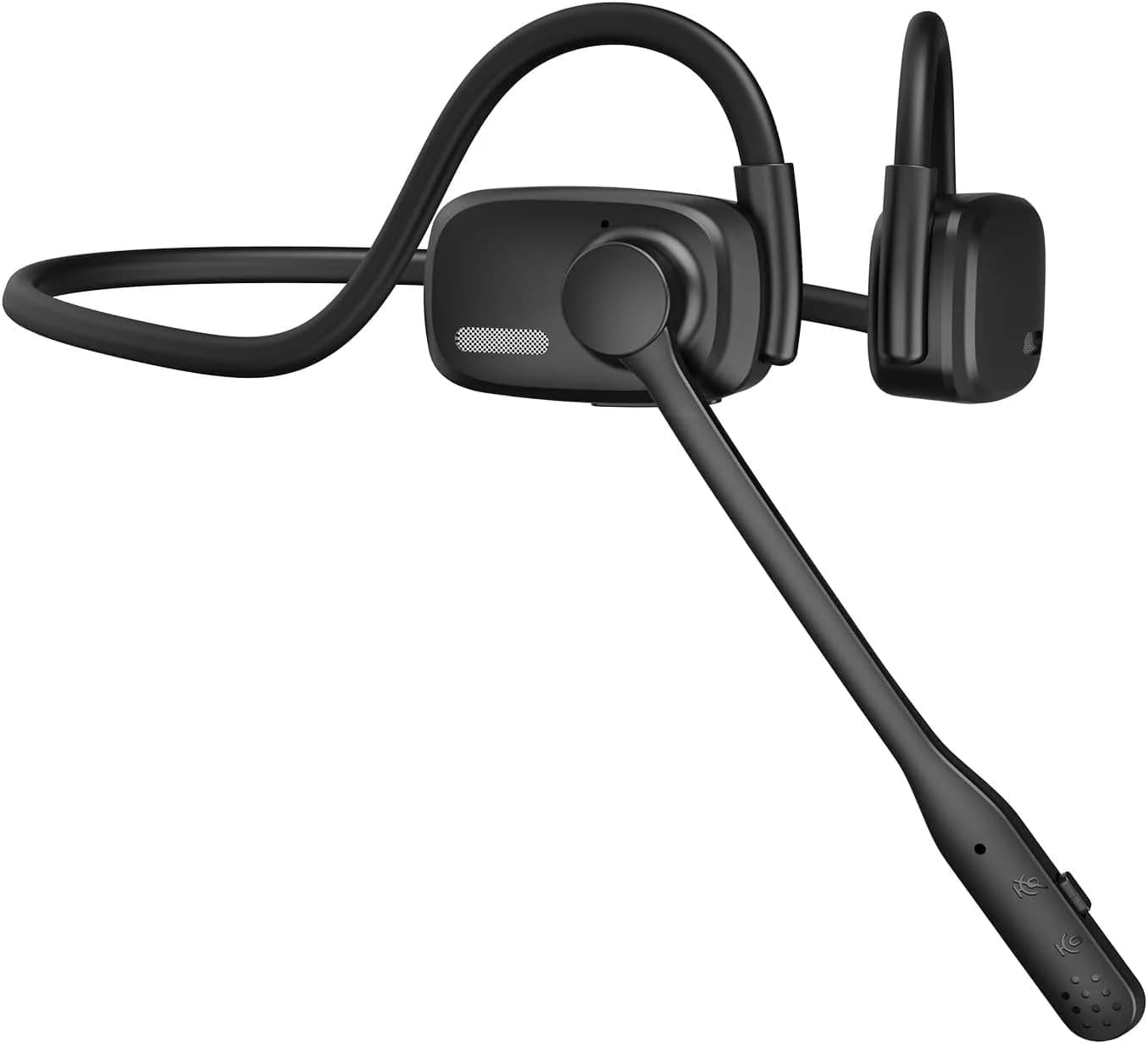 SproutingSound Open Ear Bluetooth Headphones Black | Noise Cancelling Mic, 12H Play
