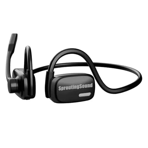 SproutingSound Open Ear Bluetooth Headphones Black | Noise Cancelling Mic, 12H Play thumbnail 8