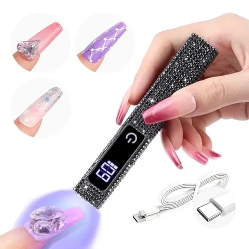 SAVILAND Mini Handheld UV Nail Lamp 12W Black Diamond | 10s Flash Cure Cordless Rechargeable thumbnail 1
