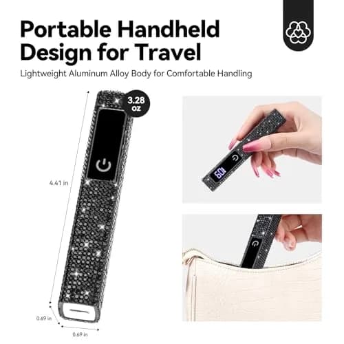 SAVILAND Mini Handheld UV Nail Lamp 12W Black Diamond | 10s Flash Cure Cordless Rechargeable thumbnail 7