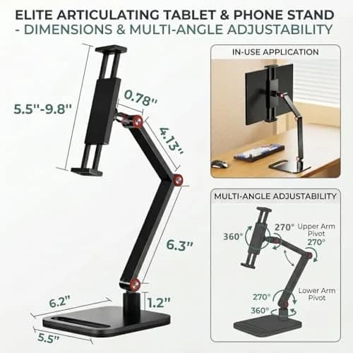 AiFeelife Portable Monitor Holder for 12-17.3 Inch Screen Desk Holder | Heavy Duty Aluminum Metal thumbnail 7