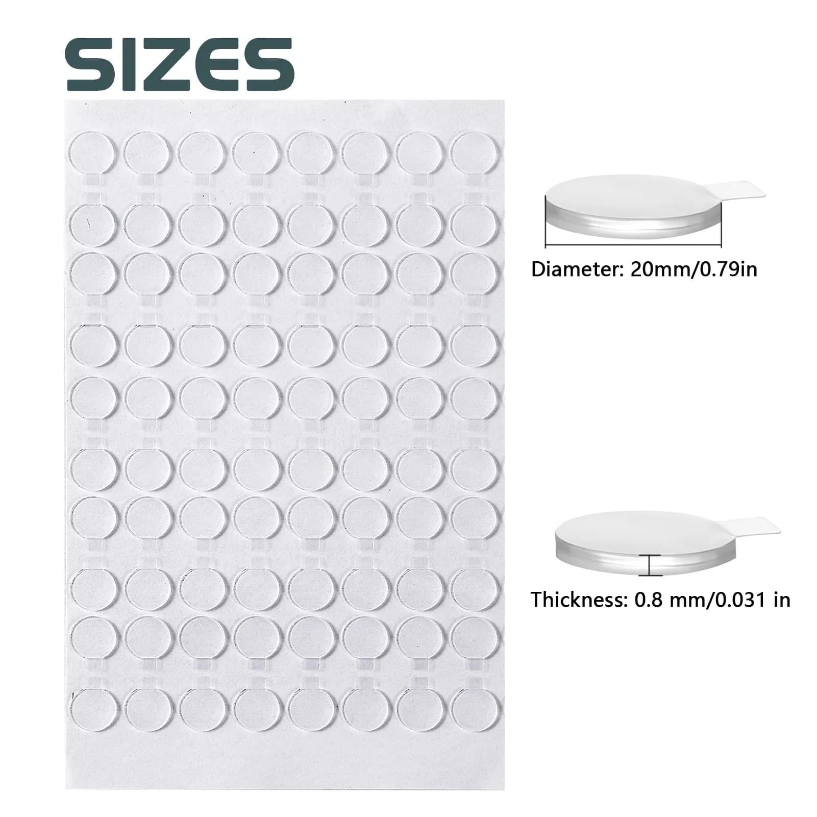 LMJIA Adhesive Mounting Putty Dots (180-Pack, Clear) | Removable Wall Hanging Crafts - view 5