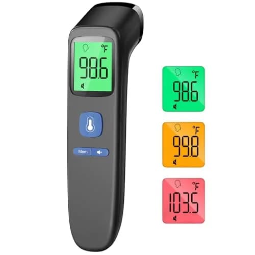 ANMEATE Non-Contact Forehead Thermometer 1 Second Result | Accurate Readings for Adults and Kids — Black
