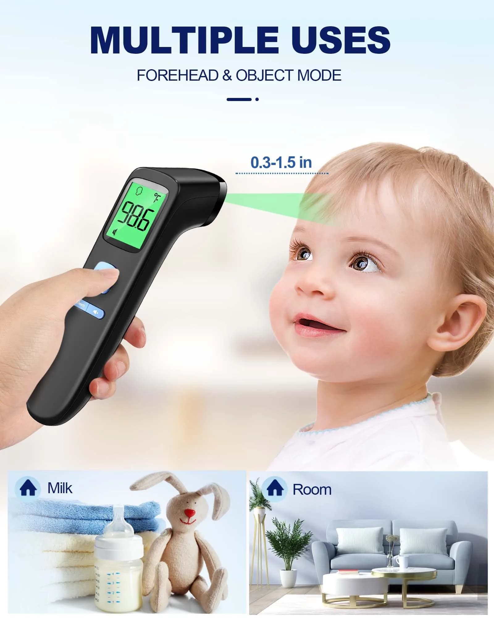 ANMEATE Non-Contact Forehead Thermometer 1 Second Result | Accurate Readings for Adults and Kids - view 5