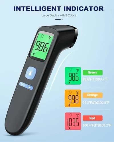 ANMEATE Non-Contact Forehead Thermometer 1 Second Result | Accurate Readings for Adults and Kids thumbnail 3