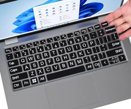 CaseBuy Large Print Keyboard Cover for Dell Latitude 14" & 15.6" | High Contrast, Dust & Water Resistant (110 characters) thumbnail 1