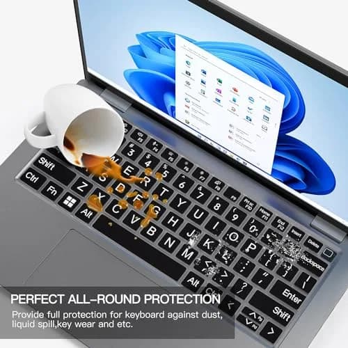 CaseBuy Large Print Keyboard Cover for Dell Latitude 14" & 15.6" | High Contrast, Dust & Water Resistant (110 characters) thumbnail 7