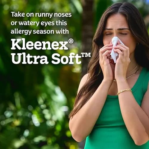 Kleenex Ultra Soft Facial Tissues Cube Boxes, 80 Tissues per Box (640 Total) | 3-Ply Softness for Sensitive Noses thumbnail 8