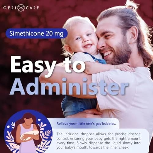 GeriCare Infants’ Gas Relief Drops Simethicone 20mg | Safe & Gentle Relief for Babies in India thumbnail 6
