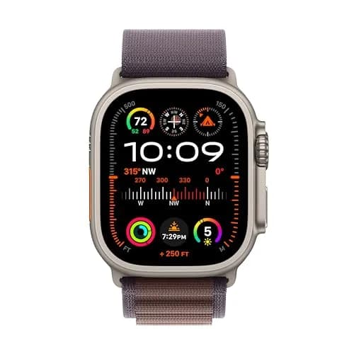 Apple Watch Ultra 2 [GPS + Cellular, 49mm] Titanium Case with Indigo Alpine Loop (Renewed) | S9 SiP Chip, 3000 Nit Display thumbnail 2