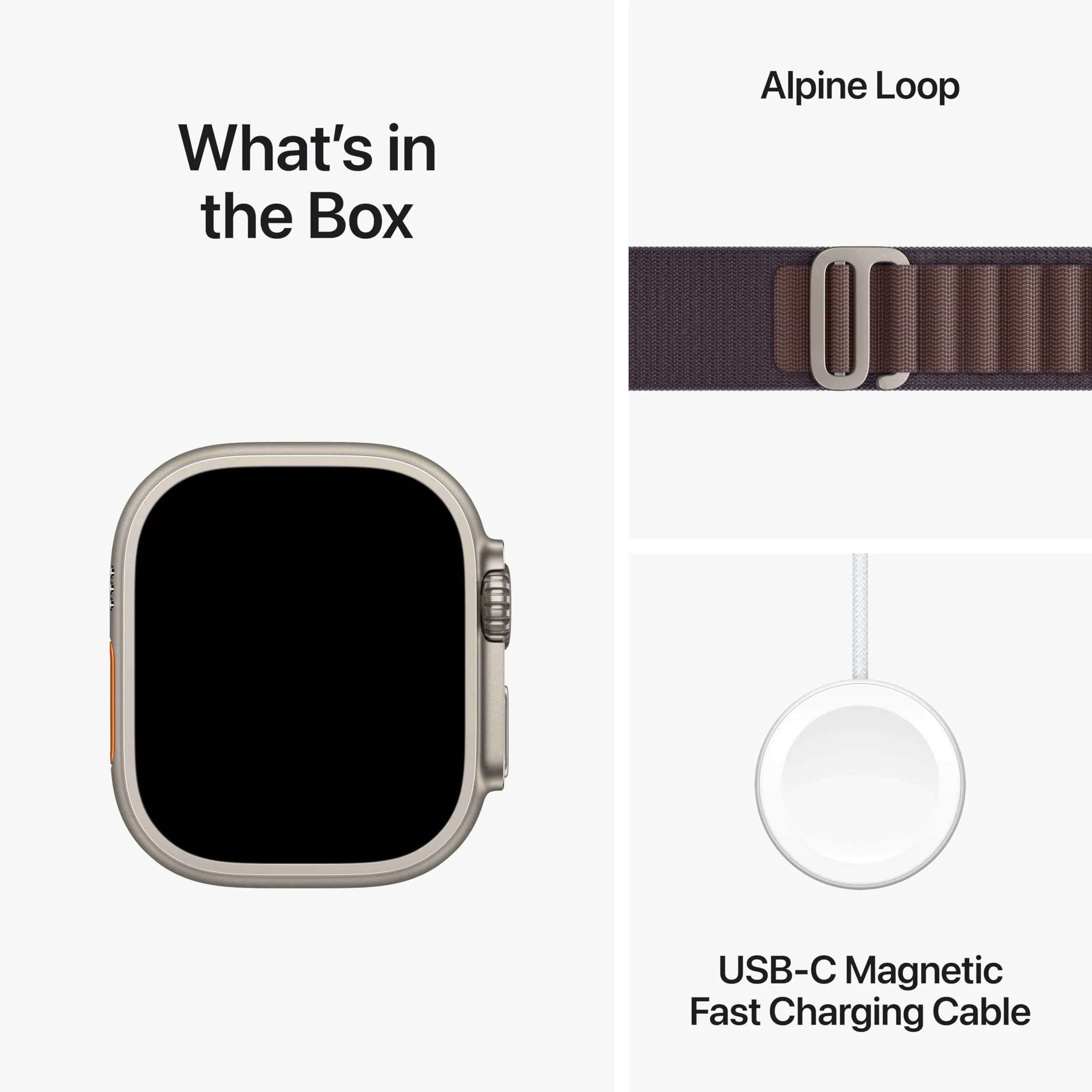 Apple Watch Ultra 2 [GPS + Cellular, 49mm] Titanium Case with Indigo Alpine Loop, S/M | 100m Water Resistance - view 6