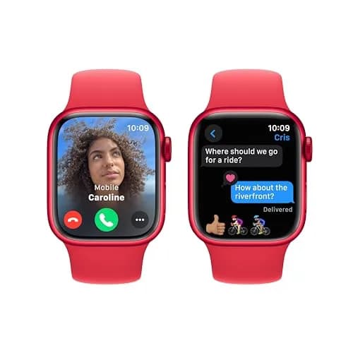 Apple Watch Series 9 GPS 41mm Red Aluminum Case with Red Sport Band M/L | 18-Hour Battery Life thumbnail 4