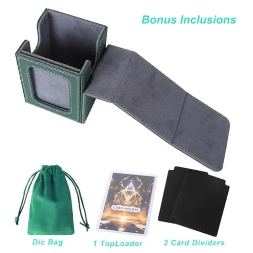AFIING Commander Deck Box for Magic Cards 100 Double Sleeved Cards | Green/Grey thumbnail 4