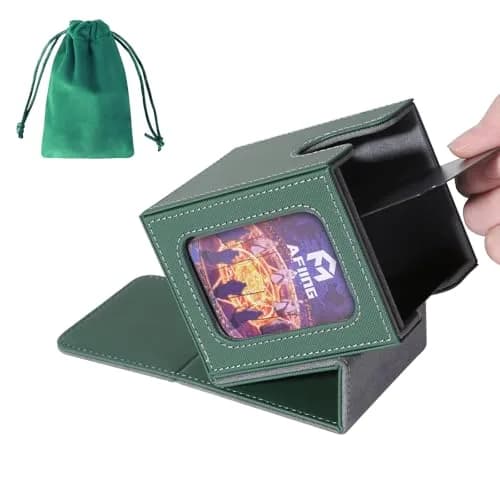 AFIING Commander Deck Box for Magic Cards 100 Double Sleeved Cards | Green/Grey thumbnail 1
