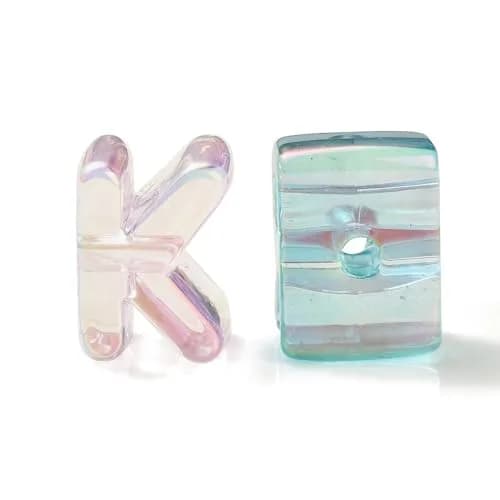DanLingJewelry 90Pcs Random Acrylic Letter Beads Rainbow Alphabet Spacer Beads, 20-21mm (0.8in) | DIY Jewelry Making Supplies thumbnail 9