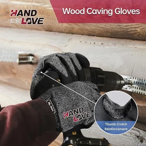HandLove Cut Resistant Gloves XL | ANSI A7 Safety Work Gloves, Sandy Nitrile, Anti-Slip, Touchscreen, Durable, PFAS Free thumbnail 3