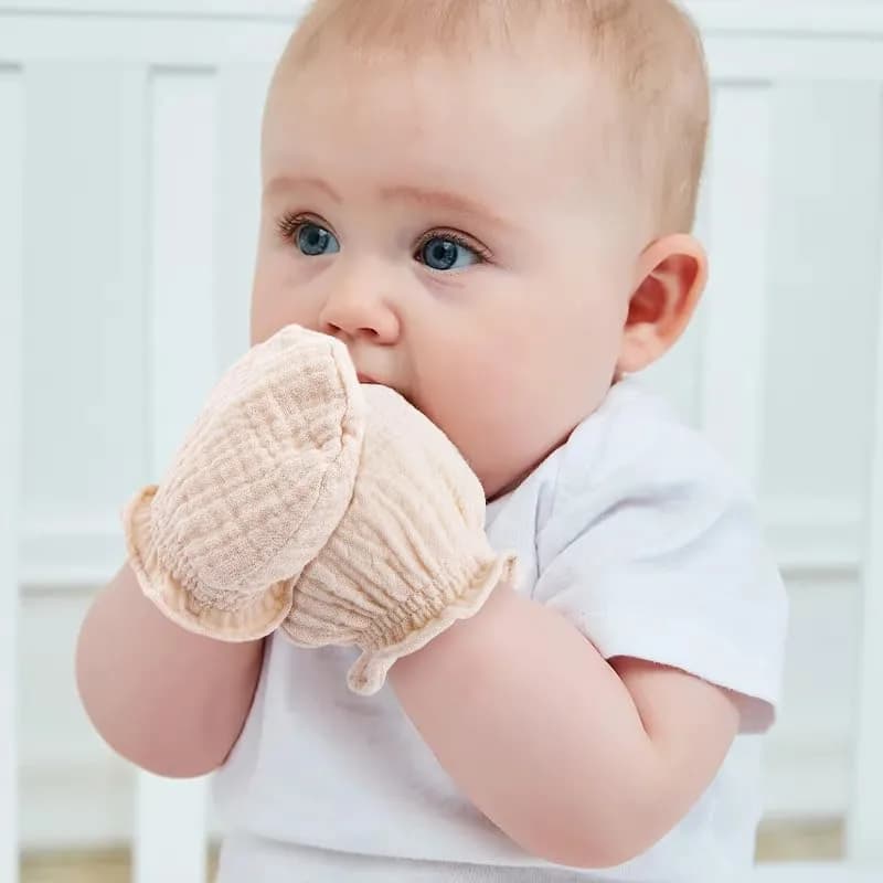 Pro Goleem Baby Mittens 3-Pack | Soft Breathable Cotton for Newborns 0-6M thumbnail 2