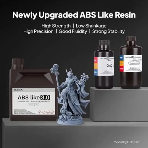 ELEGOO ABS-Like 3.0 Resin Translucent 1000g (1kg / 2.2lb) | High Strength & Toughness for LCD/DLP Printers thumbnail 2