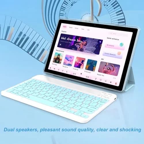 IWEGGO Android 15 Tablet 10.1 Inch 12GB RAM 64GB ROM 1TB Expandable | 2-in-1 with Keyboard, Mouse, Stylus, Case thumbnail 6