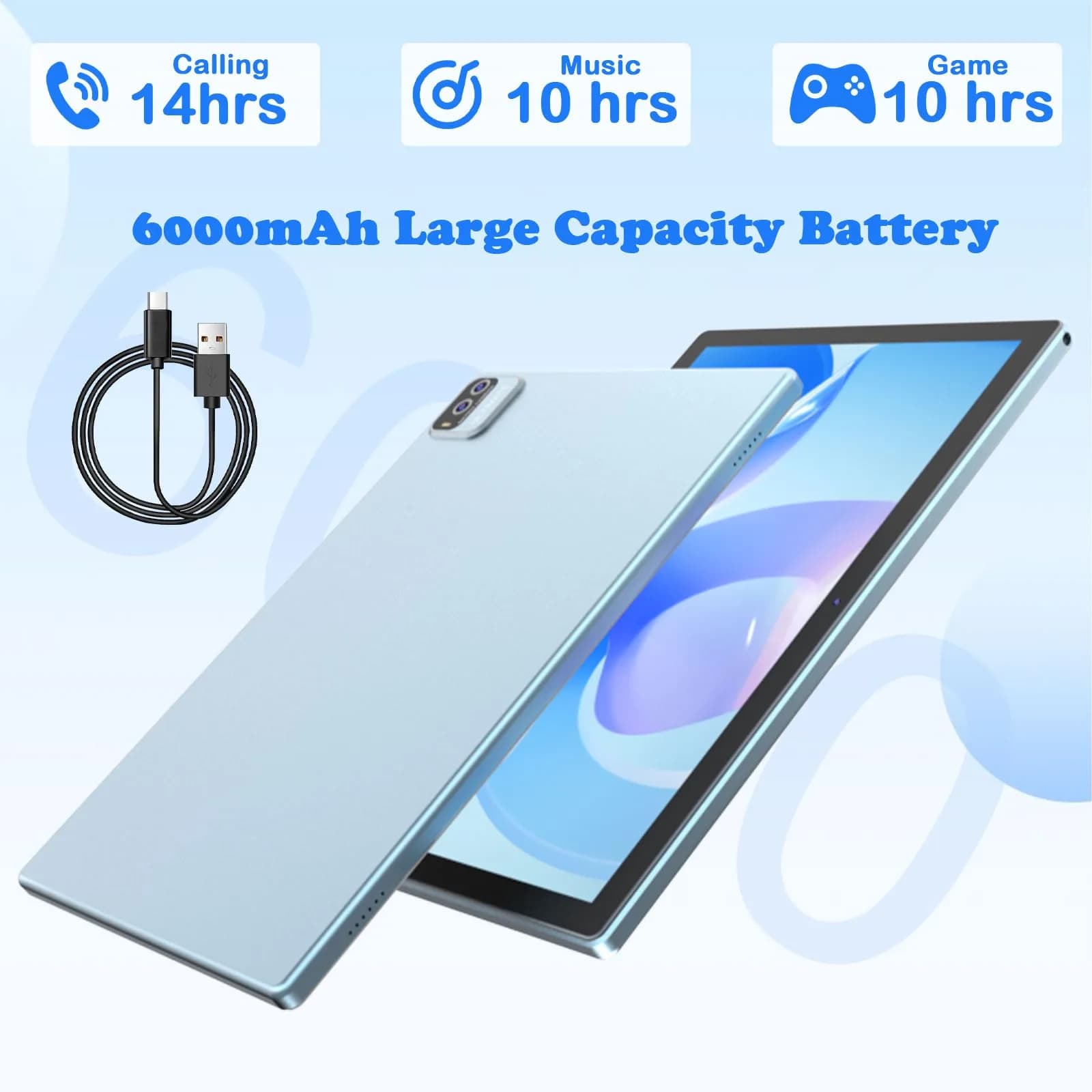 IWEGGO Android 15 Tablet 10.1 Inch 12GB RAM 64GB ROM 1TB Expandable | 2-in-1 with Keyboard, Mouse, Stylus, Case - view 7