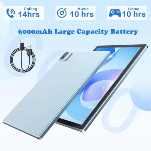 IWEGGO Android 15 Tablet 10.1 Inch 12GB RAM 64GB ROM 1TB Expandable | 2-in-1 with Keyboard, Mouse, Stylus, Case thumbnail 7