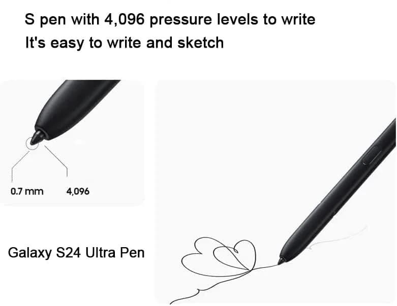 Befzygwk Replacement Stylus Pen for Samsung Galaxy S24 Ultra 5G (Black) | 4096 Pressure Levels - view 2