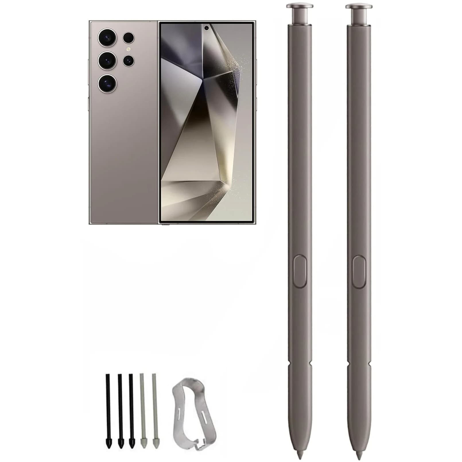 Befzygwk Replacement S Pen for Samsung Galaxy S24 Ultra 5G | 0.7mm Fine Tip Stylus Pen (S24 Gray) — Gray