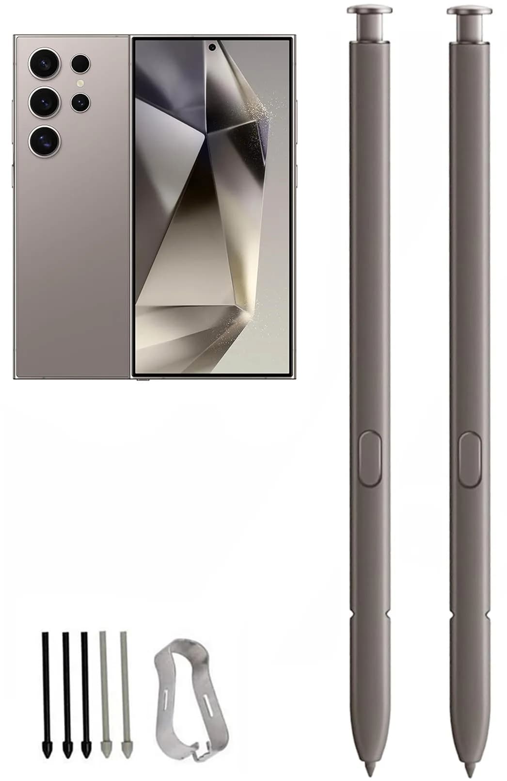 Befzygwk Replacement Stylus Pen for Samsung Galaxy S24 Ultra 5G (2-Pack, Gray) | 4096 Pressure Levels — Gray