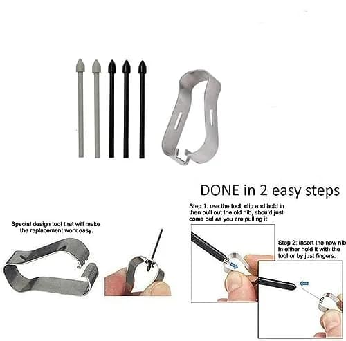 Befzygwk Replacement Stylus Pen for Samsung Galaxy S24 Ultra 5G (2-Pack, Gray) | 4096 Pressure Levels thumbnail 6